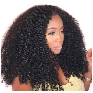 12inch Afro Kinky Curly Human Hair Wig